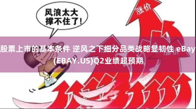 股票上市的基本条件 逆风之下细分品类战略显韧性 eBay(EBAY.US)Q2业绩超预期