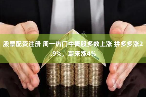 股票配资注册 周一热门中概股多数上涨 拼多多涨2.9%，蔚来涨4%